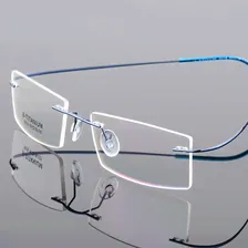 Flexible Rimless memory titanium Alloy Eyeglasses Unisex Glasses Frame Eyewear