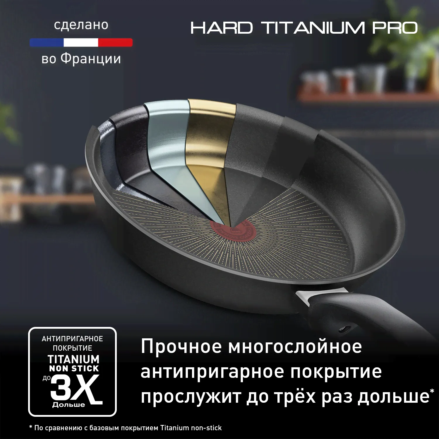 Набор сковород Tefal Hard Titanium Pro 24/28 см G2899053, 2 предмета-0