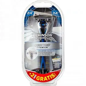 Wilkinson Sword бритвенный станок Quattro Titanium Core Motion на подставке с 3 сменными кассетами-1