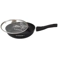 Сковорода Kukmara Titanium pro, 28 см, с крышкой, съемная ручка