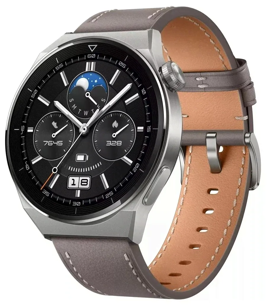 Huawei Смарт-часы HUAWEI GT 3 Pro Light Titanium Gray Leather (OND-B19) смарт часы и фитнес браслеты-1
