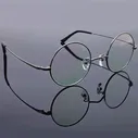 Оправа для очков 100% Pure Titanium Vintage Round Optical Flexible Eyeglass Frame Spectacles 8786