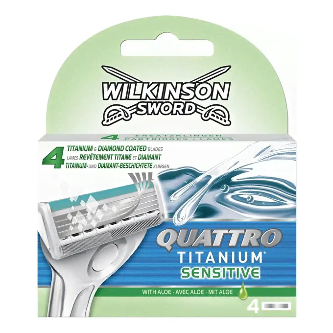 Сменная кассета Wilkinson Sword Quattro Titanium Sensitive 4 шт