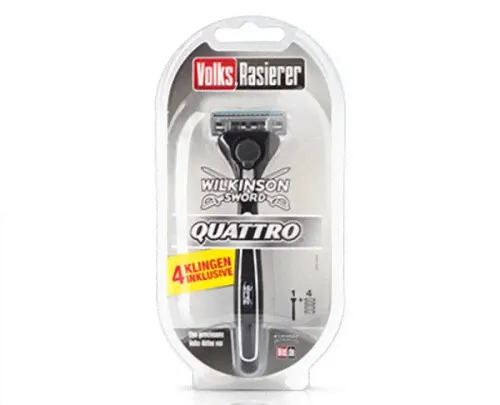 Станок для бритья Wilkinson Sword (Schick) Quattro TITANIUM (+4 кассеты)-0