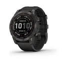 Умные часы Garmin Fenix 7 Sapphire Solar Black DLC Titanium with Black Band